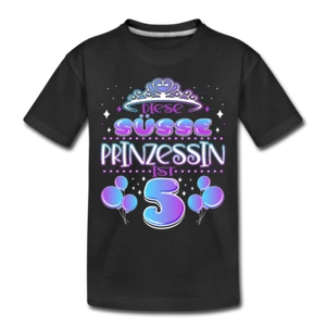 5. Geburtstag T-Shirt 5 Jahre Mädchen Prinzessin Geschenk - Bild 1 von 3