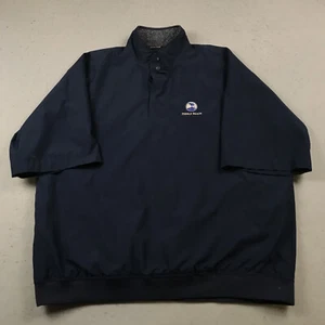 VINTAGE Pebble Beach Golf Jacket Mens XL Blue Ashworth Windbreaker Waterproof - Picture 1 of 10