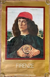 Firenze Botticell L'uomo della medaglia Vintage Art Poster 1954 24.5 x 38.5" - Picture 1 of 9