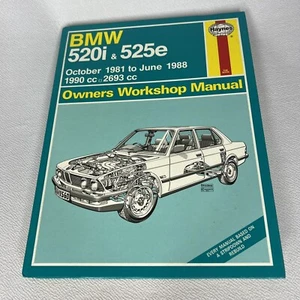 Haynes Manual BMW 520i & 525e 1990cc/2693cc 1981-1988 Hardback 1560. -H - Picture 1 of 9