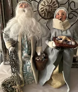 Byers Choice 2013 The Carolers Nautical Santa & Mrs Claus Set Signed - Picture 1 of 14