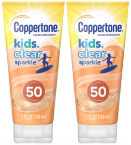 BRAND NEW Coppertone Clear Sunscreen Kids Clear Sparkle 50 5 Ounces BUYER GET 2 - Picture 1 of 2