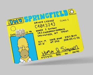 THE SIMPSONS, 2 pezzi skin per carte di credito e carta di debito, trolley e palestra - Foto 1 di 19