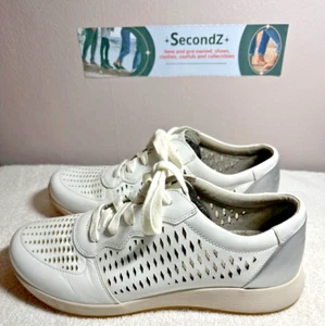 Zapatos para mujer Dansko Charlie de cuero blanco plateado talla 10-10,5 - Imagen 1 de 11