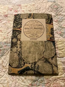 County Of York 1820 Map Vintage Reproduction Thomas Dix Fabric Backed - Picture 1 of 4
