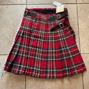 The Kilt Stewart Royal men's Tartan Kilt 8yd Deluxe Pleated Traditional 34 NEW - Picture 1 of 11
