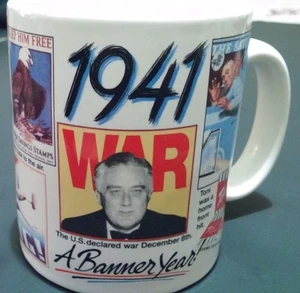 1941 Nostalgic Ceramic Coffee/Tea Mug ' A Banner Year!" - Picture 1 of 5
