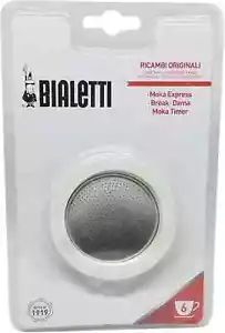 Bialetti Moka Express 6 Cup Replacement Filter and 3 Gasket - Picture 1 of 2