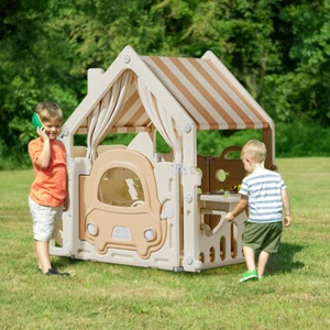 Plastic Playhouse Children Outdoor Garden Wendy House Boy Girl Play Tent Kid Toy - Picture 1 of 21