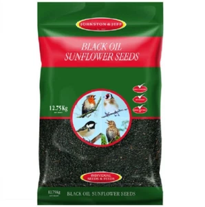 BLACK OIL SUNFLOWER SEEDS - (12.75kg) - Johnston Jeff Wild Bird Food bpl Feed vf