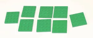 LOTTO PLACCHE LEGO VERDE BRILLANTE / DIMENSIONI 4x4 / quantità 8x / parte #3031 / E #4617799 - Foto 1 di 2