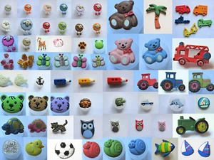 Knöpfe Kinderknöpfe Motivknöpfe Kunststoff Taktor, Tiere, Bär, Schaf usw. - Bild 1 von 36