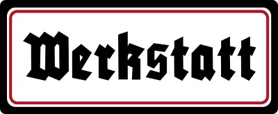 Blechschild 27x10cm gewölbt Werkstatt Deko Geschenk Schild - Bild 1 von 2