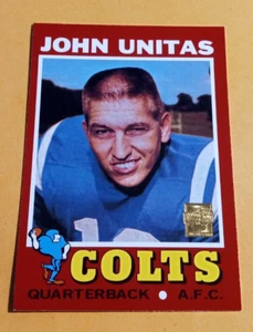 2000 Topps 1971 Johnny Unitas Reprint #1 Johnny Unitas - Baltimore Colts - Picture 1 of 2