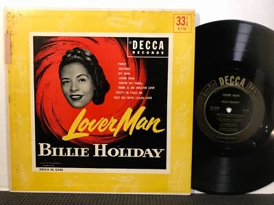 BILLIE HOLIDAY Lover Man 10” LP DECCA DL 5345 MONO DG 1951 Jazz - Image 1 of 2
