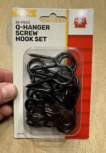 20 PCS Q-Hanger Screw Hooks - Black - Picture 1 of 2