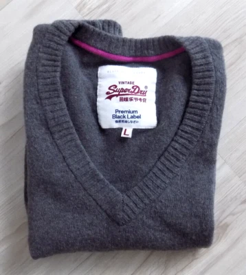 Suéter para mujer SUPERDRY PREMIUM BLACK LABEL manga larga (L) Foto 1 de 4