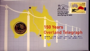 2022  150 YEARS OVERLAND TELEGRAPH  PNC with PRIVY on $1 COIN!!!!     CHEAP - Imagen 1 de 2