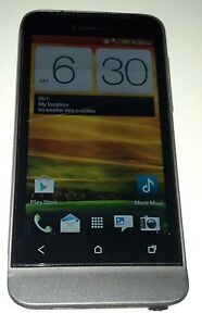 HTC One V - 4GB - Grey (Cricket) Smartphone Hairline Crack in Glass Bad WiFi