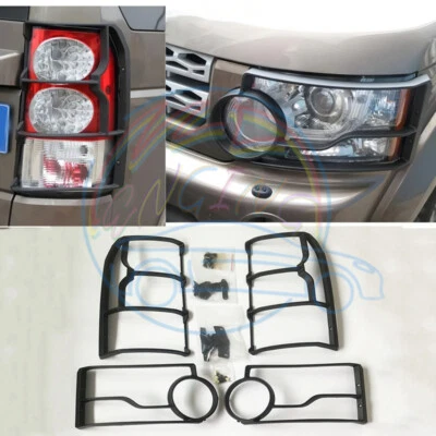  🆗 4* Matte Black Headlight + Taillight Guard Cover For Land Rover LR4 2010-13  - Изображение 1 из 4