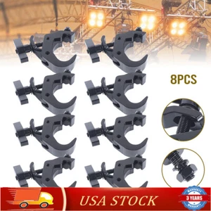 8 Pack 330lbs Heavy Duty Stage Lighting Clamps DJ Light Truss Clamp Set Black - Picture 1 of 11