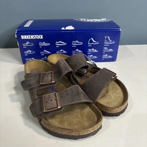 Birkenstock Arizona Habana geöltes Leder Weichbettung EU 37 L6 M4 - Bild 1 von 4