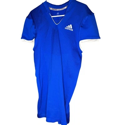 Adidas Football Jersey Men's 2XL Blue Athletic Training Jersey Activewear - Image 1 of 4