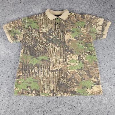 VTG Rattlers Brand Shirt Mens 2XL Camo Polo Realtree Short Sleeve Made In USA - Image 1 of 4