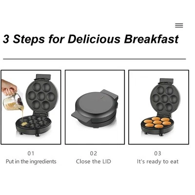 HG Cupcake Maker Double Sided 7 Cupcake Capacity Safe Muffin Maker Machine For C - Bild 1 von 4