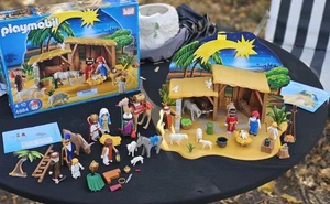 Playmobil 2009 Krippe 4884 100% Komplett Set Anleitung & Box 3997 Könige Lot - Bild 1 von 14