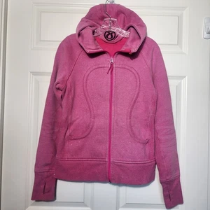 Suéter con Capucha de Buceo Cremallera Completa Lululemon Para Mujer Talla 6 Rosa Brillante Activo. - Imagen 1 de 8