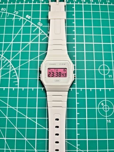 "Bubble Gum" | Custom Casio WR | Genuine | F91-W | 🩷 | NEW In Box HB Watch MOD - Picture 1 of 6