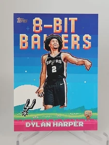 2025-26 Topps Basketball #8B-32 Dylan Harper Rookie Card 8-Bit Ballers Spurs RC - Picture 1 of 2