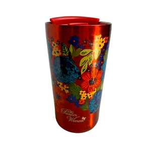 The Pioneer Woman 14 oz Tumbler Red Floral Print Stainless - Picture 1 of 16