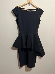 chiara boni la petite robe 44 USA M Italy Whimsical Black Dress Classic - Picture 1 of 11
