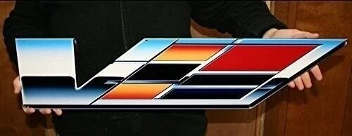 Chevrolet Cadillac Sts-v Supercharged Series Emblem Metal Sign - Image 1 of 1
