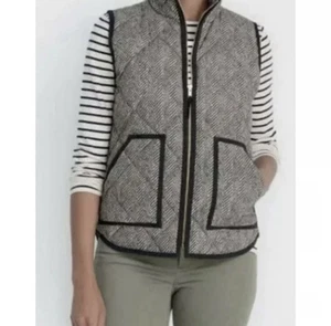41 Hawthorn Zip Front Herringbone Vest Gray Size XL - Picture 1 of 6