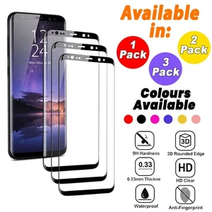 Hartglas Displayschutzfolie für Samsung Galaxy S10 S9 S8 S7 S6 Edge Plus - Bild 1 von 14
