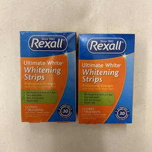 Rexall Ultimate Tiras Blanqueadoras Blancas Fuerza Profesional 14 Tiras Paquete de 2 - Imagen 1 de 3