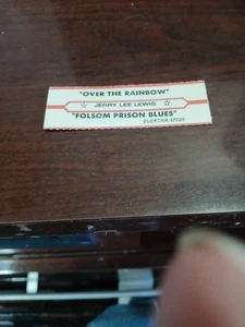 Jerry Lee Lewis Jukebox Titelstreifen. KOSTENLOSER VERSAND IN DEN USA - Bild 1 von 1