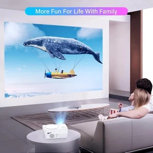 Full HD WiFi Bluetooth Projektor Integrierter DVD Player, 12000LM 1080P Unterstützt... - Bild 1 von 7