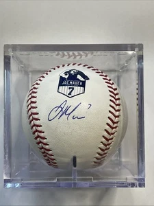 Joe Mauer Signed Logo Retirement Baseball MLB COA RARE Minnesota Twins HOF - Picture 1 of 6