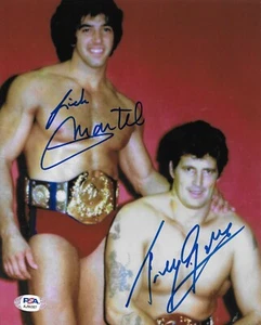 Rick Martel & Tony Garea WWF WWE Signed Autograph 8x10 Photo w/ PSA COA - Picture 1 of 2