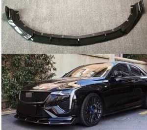 For Cadillac CT4 CT4-V 2020-2025 Carbon Fiber Front Bumper Lip Spoiler Bodykit - Picture 1 of 6
