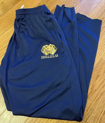Size (M) MEDIUM Phillies XI lions Navy Blue Track Pants Drawstring Zip Pockets - Image 1 of 4