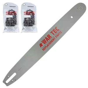 20" Guide Bar & 2 Chainsaw Chains Fits MAKITA DCS460, DCS500, DCS5200, DC6400 - Picture 1 of 3