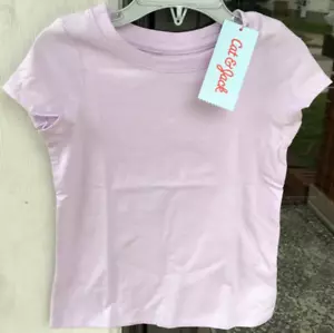Toddler Girls Cat & Jack sz 3T Lavender Purple Short Sleeve T-Shirt Top B - Picture 1 of 4