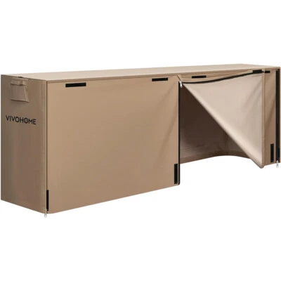 8ft Firewood Log Rack Cover Waterproof Wood Storage Holder 600D Oxford 2-Layer - Image 1 of 4