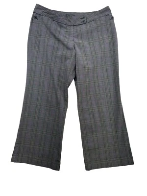 Lane Bryant Womens Wide Leg Pants Plus Size 20 Gray Purple Plaid - Image 1 of 4