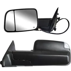 Towing Mirrors For 2019 2020 2021 2022 2023 Ram 1500 Classic Power Heated Signal - Picture 1 of 12